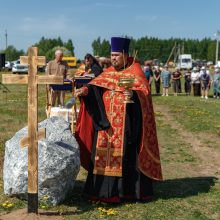 В селе Зюри заложили камень в основание храма святой Агриппины