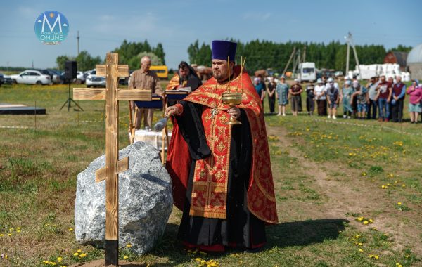 В селе Зюри заложили камень в основание храма святой Агриппины