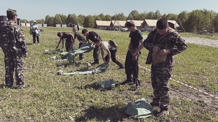 Учебные сборы по основам военной службы прошли в парке «КАРАСЬ» для восьмиклассников Мамадышского района