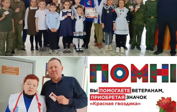 30 апреля в 4 школе г Мамадыш Серебряные волонтёры,, Тынгысыз Йорэклэр провели акцию Красная Гвоздика.