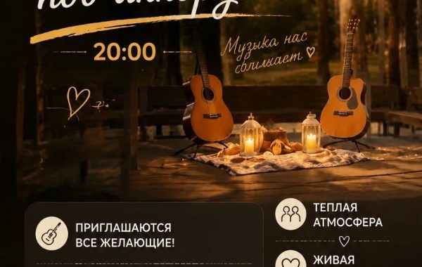 В парке Мамадыша пройдет вечер под гитару «Разговоры под аккорды»