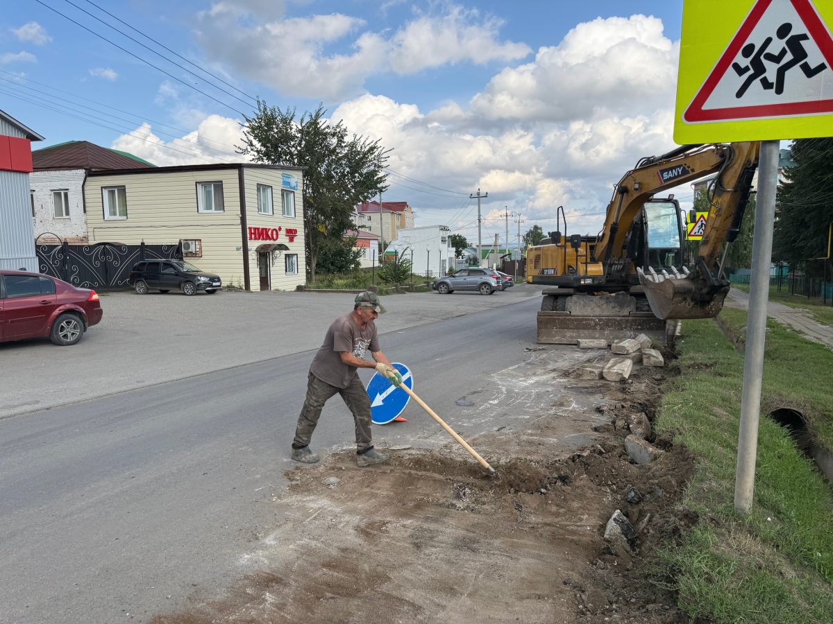 Улица Ленина в Мамадыше преображается: дорожные работы продолжаются