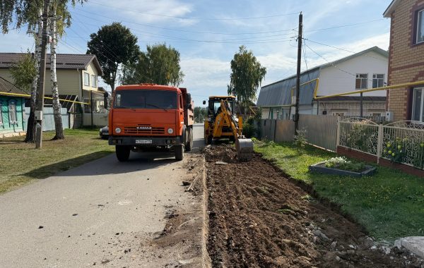 В Мамадыше продолжается благоустройство улицы Энгельса