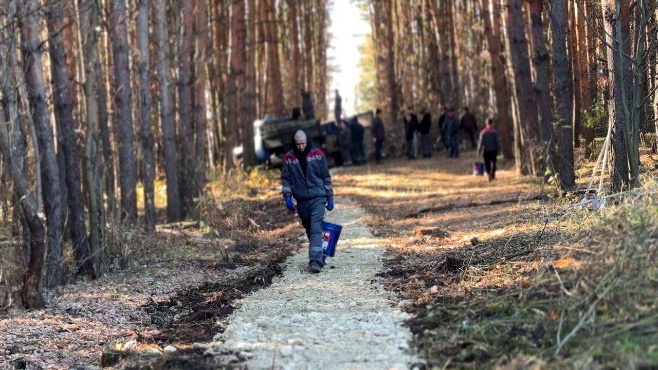 Студенты Мамадышского политехнического колледжа обустроили дорожку к историческому обелиску на горе Пузанка